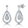 Water Drop Dangle Earrings 925 Bijoux en argent pour femmes